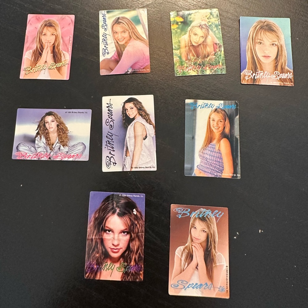 Vintage Britney Spears mini stickers from 1999.